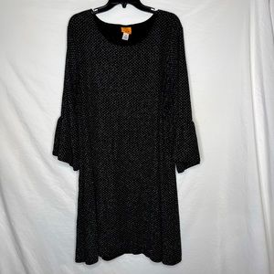 Ruby Rd Silver Evening Night 3/4 Sleeve MIDI Dress